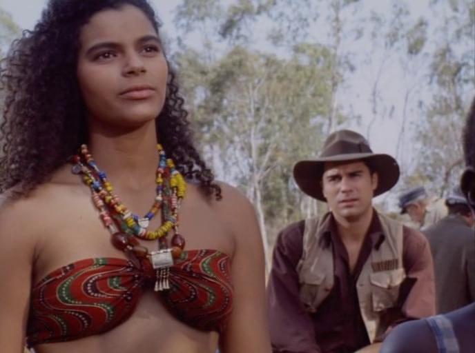 Eric McCormack and Nathania Stanford in Return to the Lost World (1992)