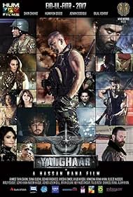 Humayun Saeed, Shaan Shahid, Adnan Siddiqui, Ayub Khoso, Ayesha Omar, Shakeel Rana, Ali Raza, Hassan Rana, Uzma Khan, Armeena Rana Khan, Gohar Rasheed, Umair Jaswal, Ashir Azeem, Bilal Ashraf, Sana Bucha, Ahmad Taha Ghani, Wali Yousaf, Capt. Zarrar, Naeem Haque, Owais Shiekh, Talib Rizvi, Rehan Seerat, Aleeze Nasser, and Haris Bukhari in Yalghaar (2017)