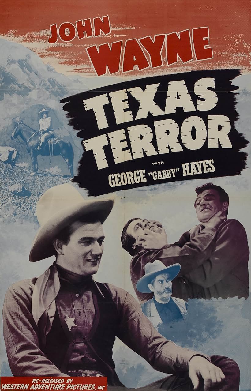 John Wayne, George 'Gabby' Hayes, and LeRoy Mason in Texas Terror (1935)