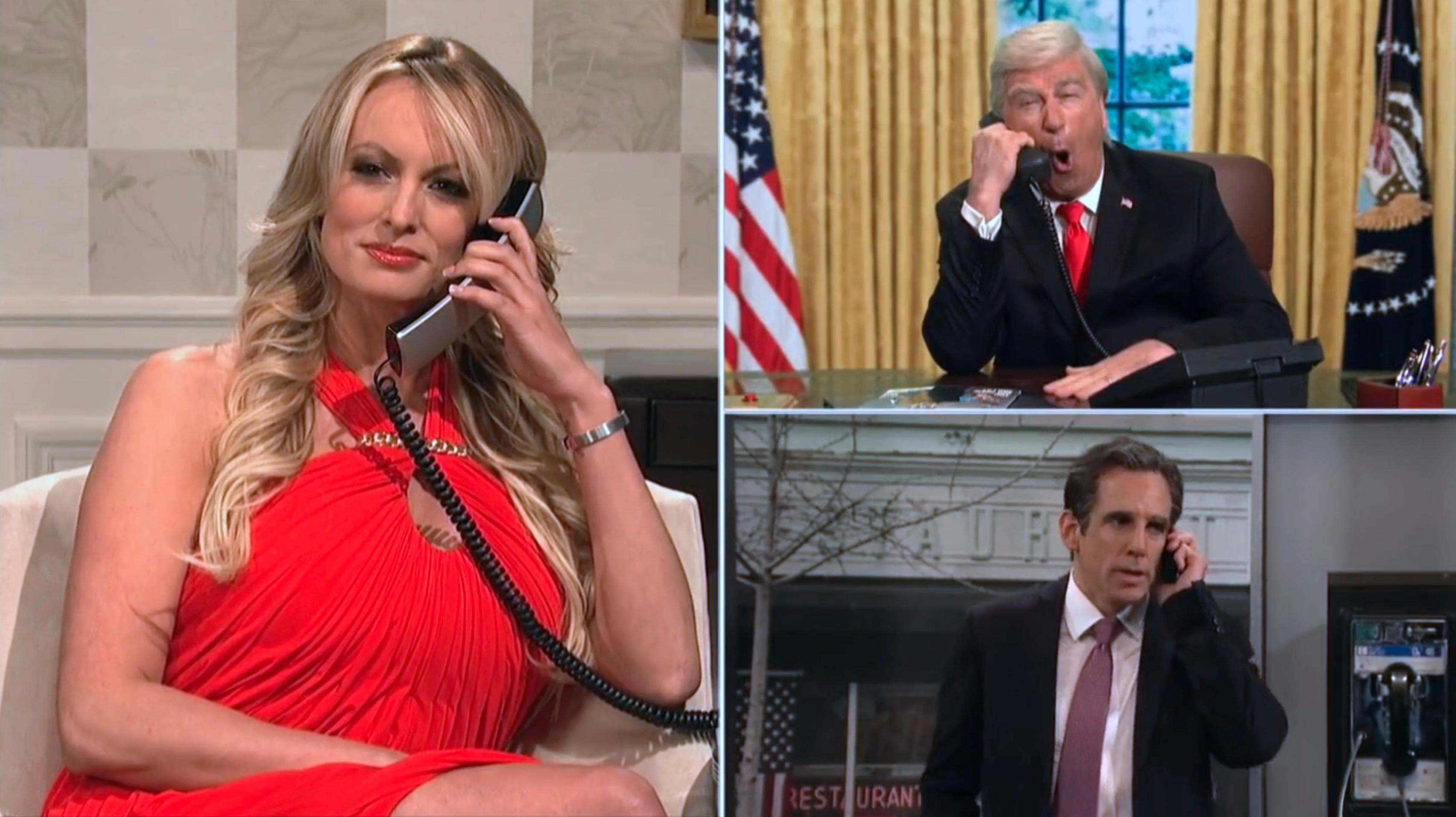 Alec Baldwin, Ben Stiller, and Stormy Daniels in Stormy (2024)