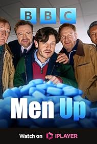 Mark Lewis Jones, Steffan Rhodri, Paul Rhys, Phaldut Sharma, and Iwan Rheon in Men Up (2023)