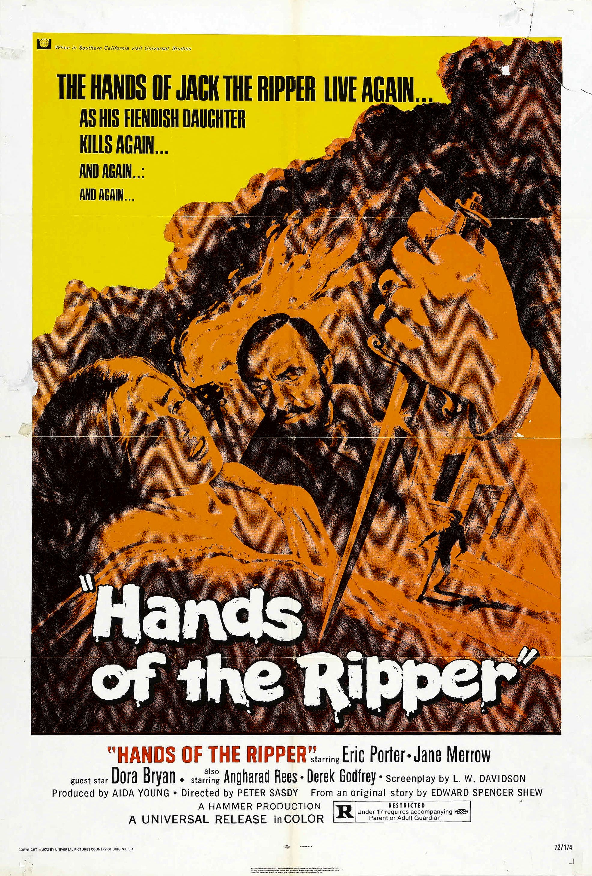 Eric Porter and Angharad Rees in Hands of the Ripper (1971)