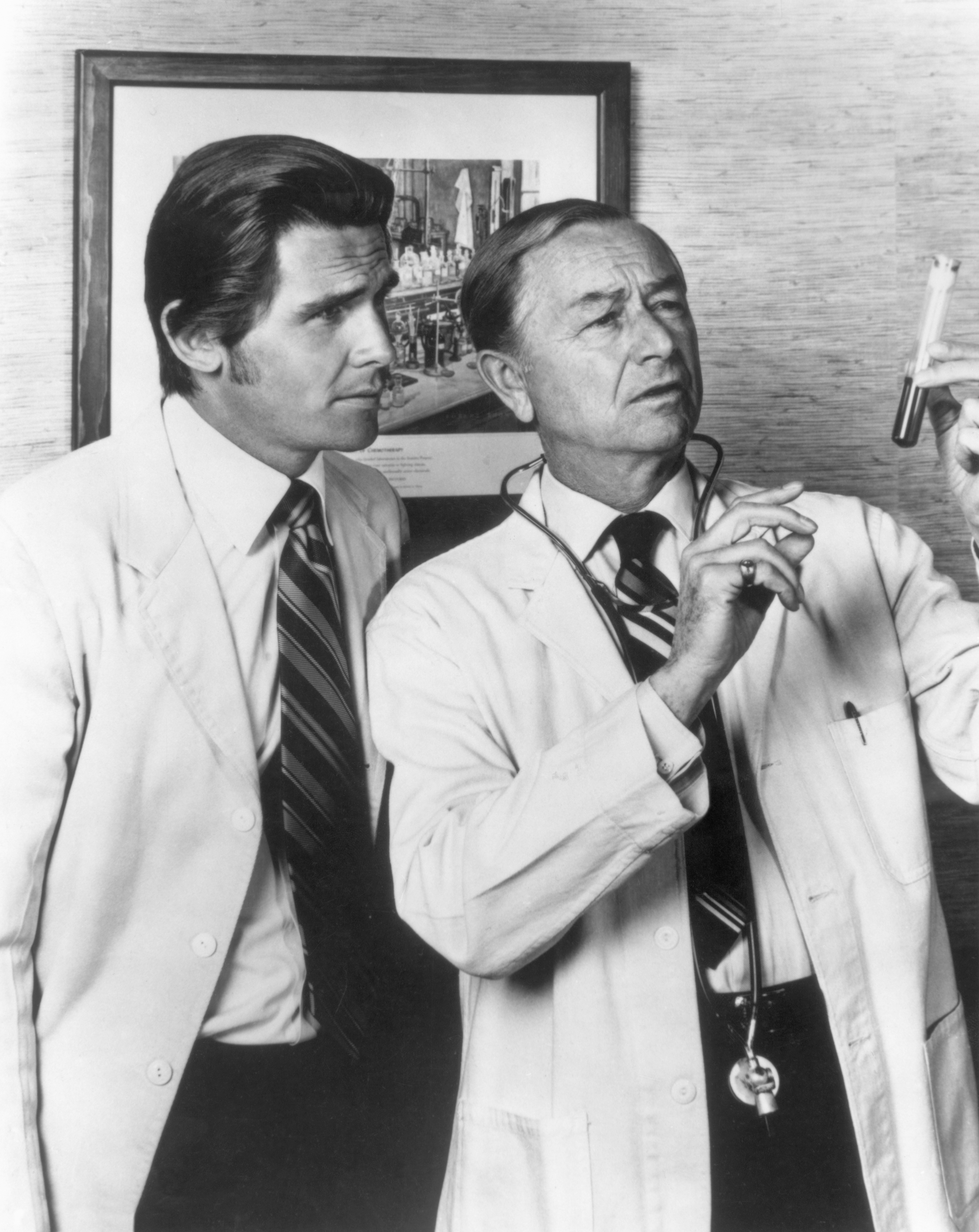 James Brolin and Robert Young in Marcus Welby, M.D. (1969)