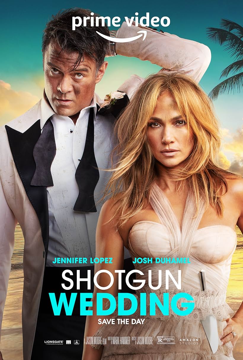 Jennifer Lopez and Josh Duhamel in Shotgun Wedding (2022)