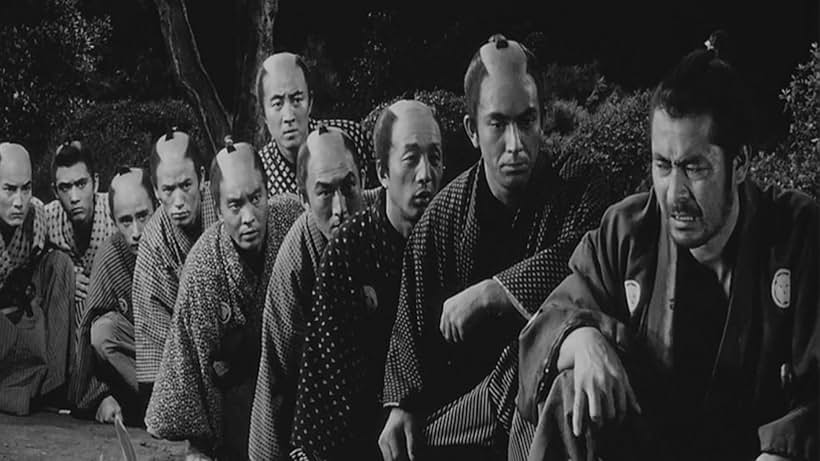 Toshirô Mifune and Yoshio Tsuchiya in Sanjuro (1962)