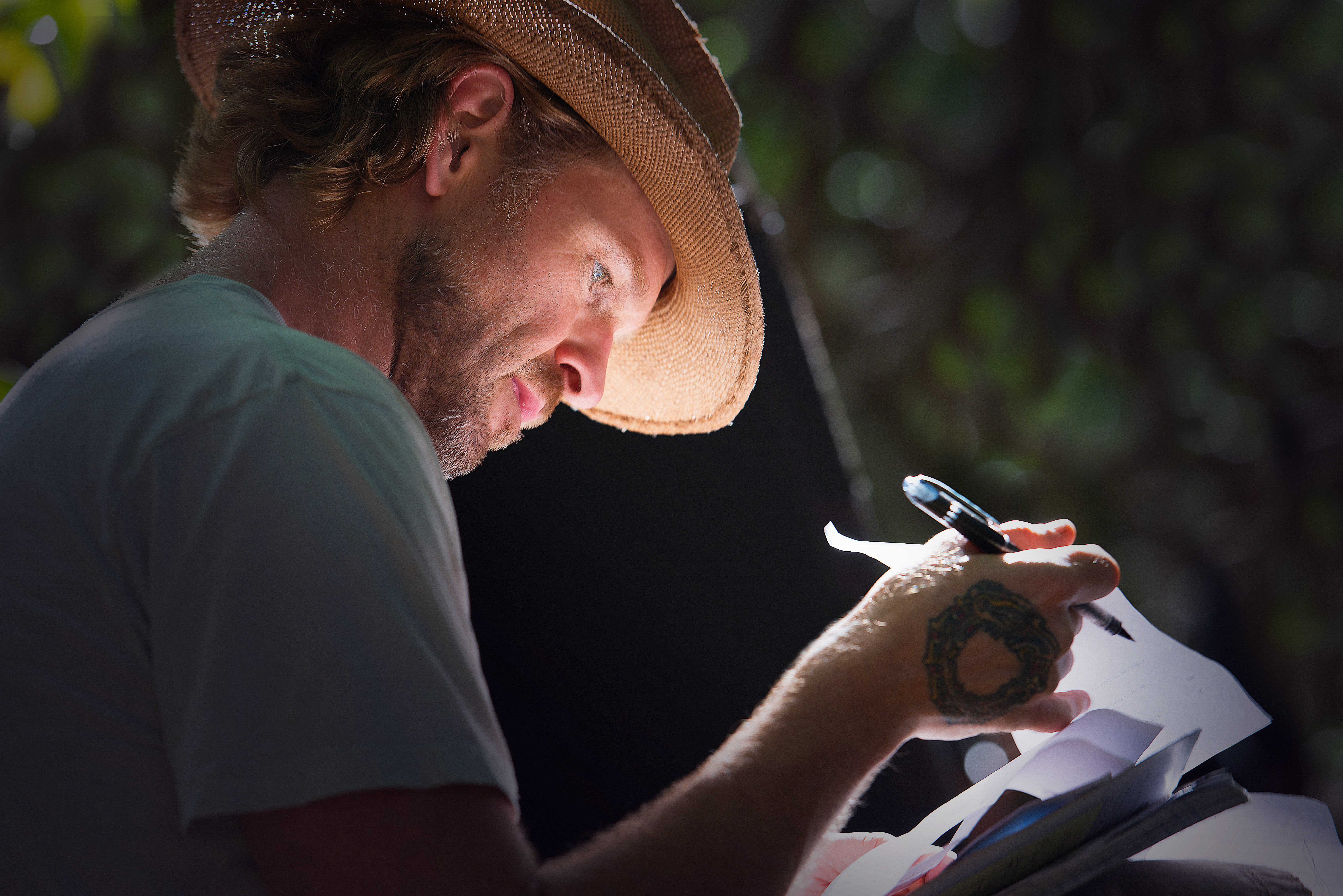 Director Josh C. Waller on set of "Camino". 