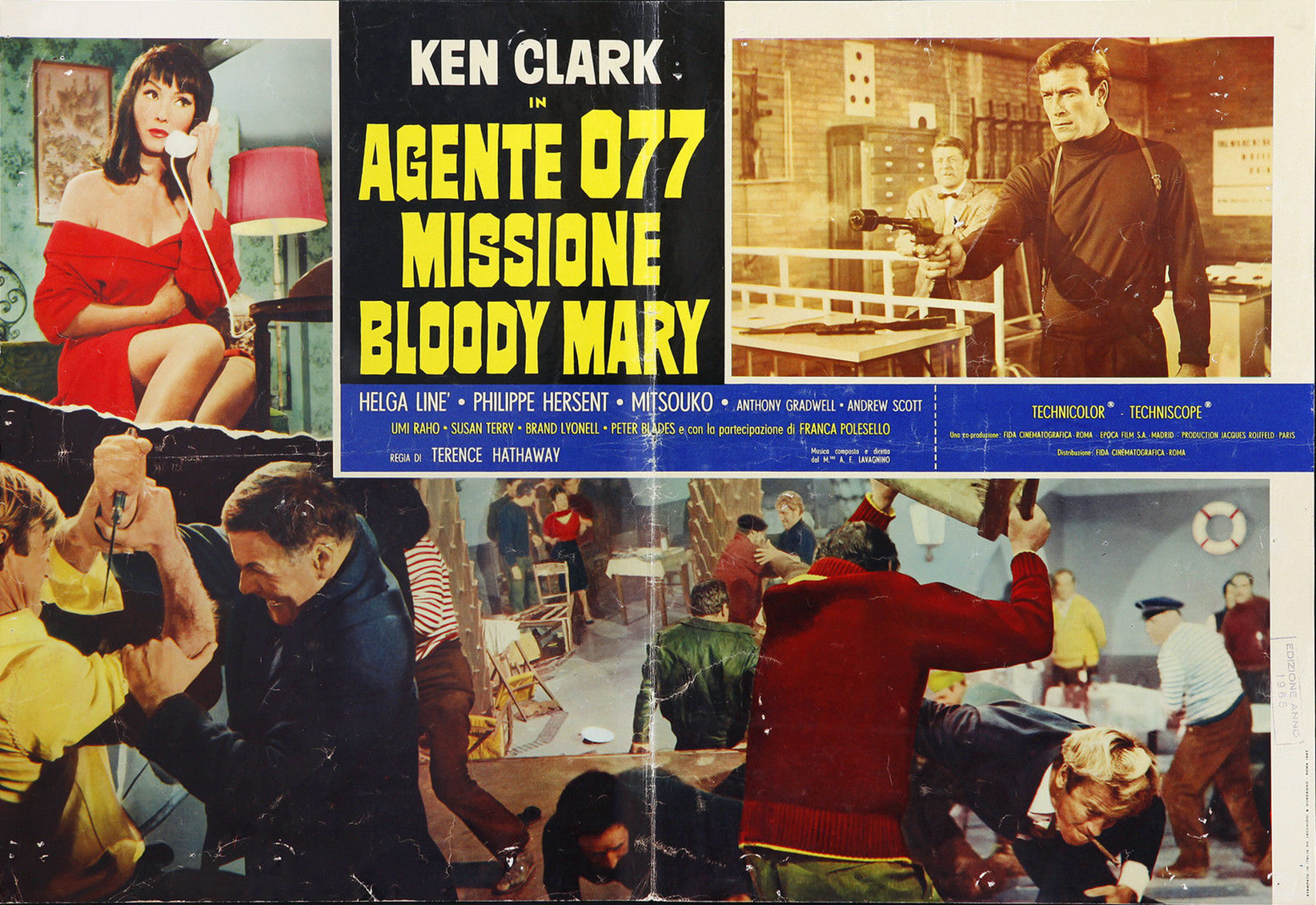 Ken Clark and Mitsouko in Mission Bloody Mary (1965)