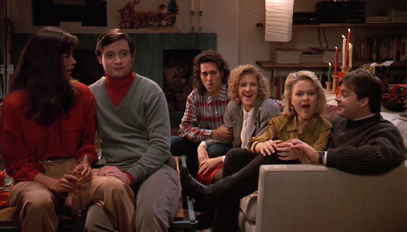 Wendie Malick, Mitch Glazer, Susan Isaacs, Lauri Kempson, Joel Murray, and John Murray in Scrooged (1988)