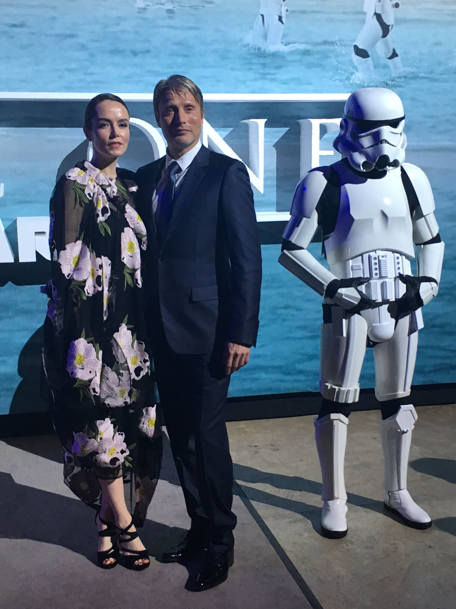 Valene Kane and Mads Mikkelsen at the London Premiere of Rogue One