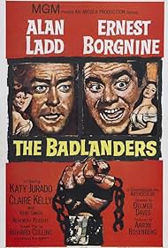 Alan Ladd, Ernest Borgnine, Katy Jurado, and Claire Kelly in The Badlanders (1958)