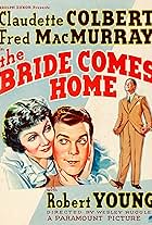 Claudette Colbert, Robert Young, and Fred MacMurray in The Bride Comes Home (1935)