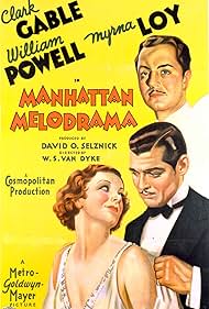 Clark Gable, Myrna Loy, and William Powell in Manhattan Melodrama (1934)