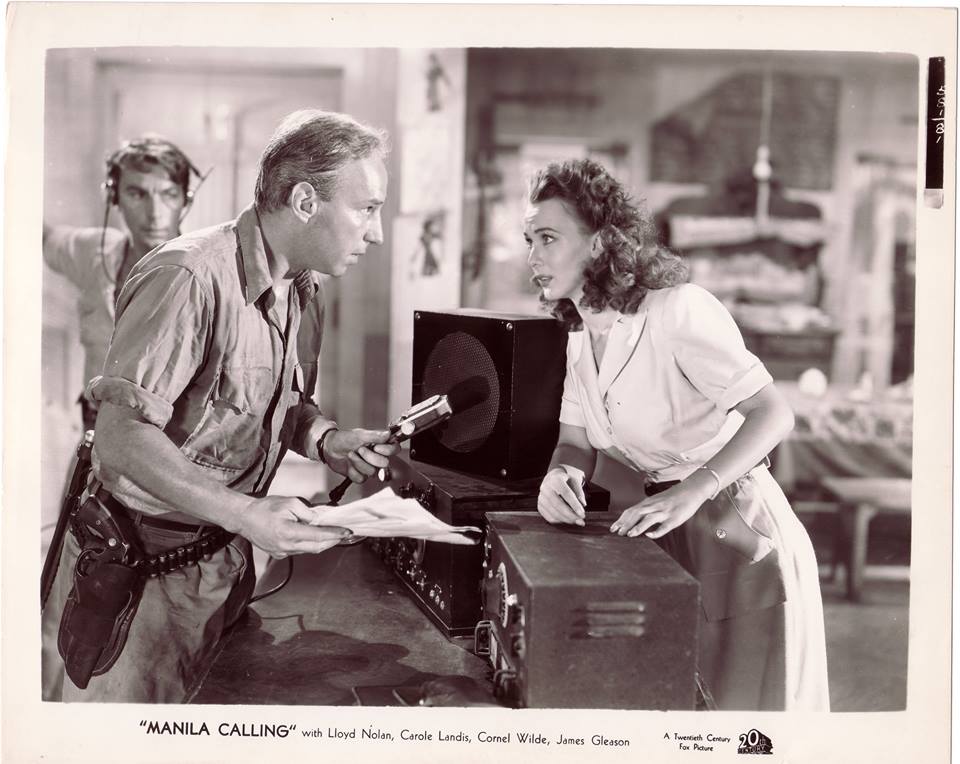 Martin Kosleck, Carole Landis, and Lloyd Nolan in Manila Calling (1942)