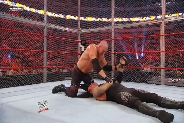 Mark Calaway and Glenn Jacobs in WWE Hell in a Cell (2010)