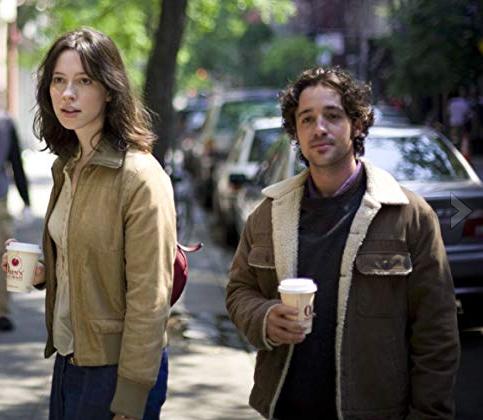 Rebecca Hall and Thomas Ian Nicholas on the set of PLEASE GIVE