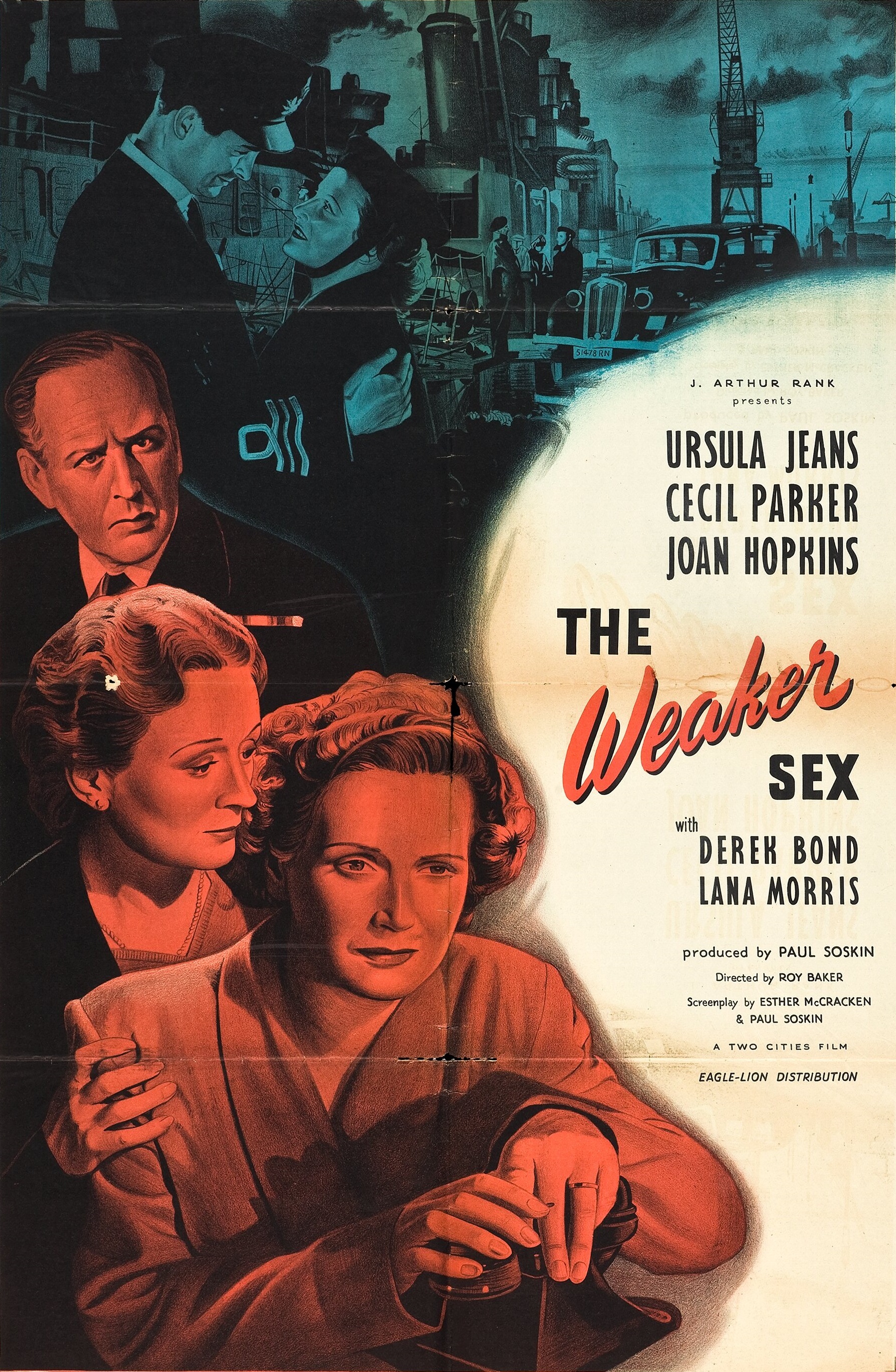 Joan Hopkins, Ursula Jeans, and Cecil Parker in The Weaker Sex (1948)