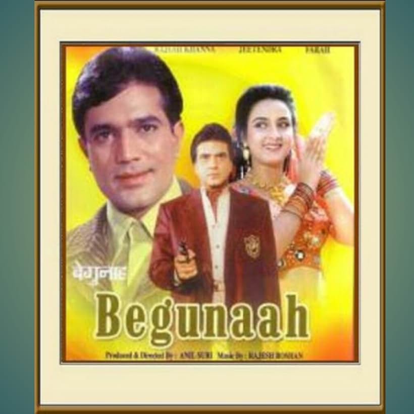 Rajesh Khanna, Jeetendra, and Farha Naaz in Begunaah (1991)