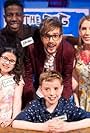 Bobby Lockwood, Nihal Arthanayake, Katherine Ryan, Iain Stirling, and Jermain Jackman in The Dog Ate My Homework (2014)