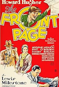 Pat O'Brien, Mary Brian, and Adolphe Menjou in The Front Page (1931)