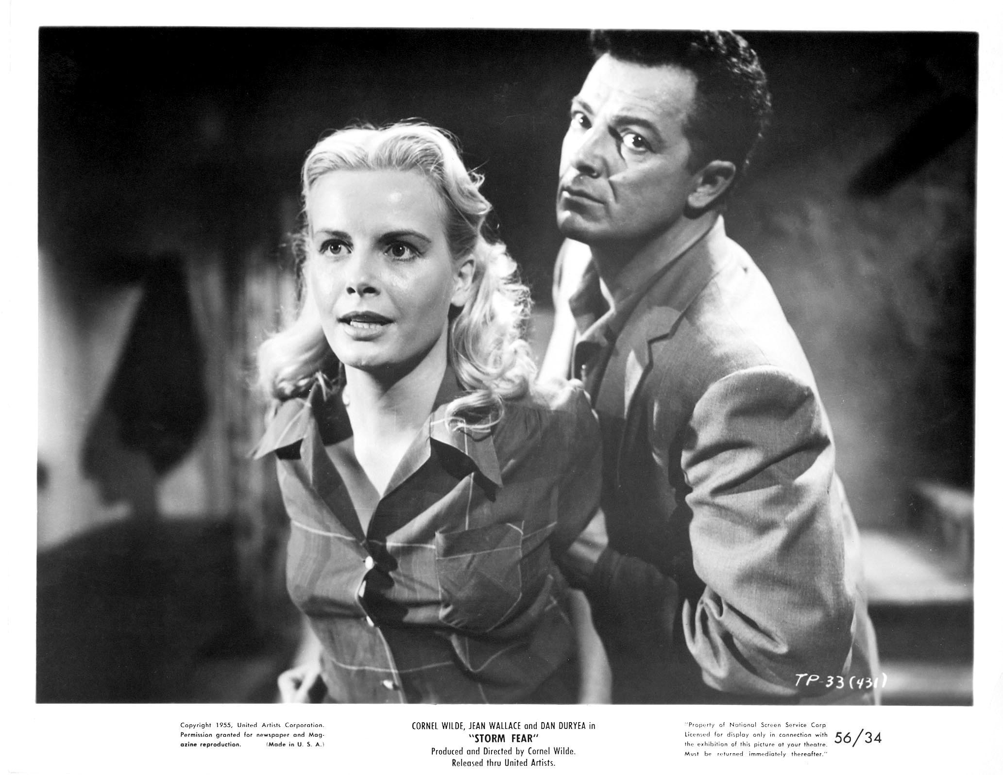 Cornel Wilde and Jean Wallace in Storm Fear (1955)