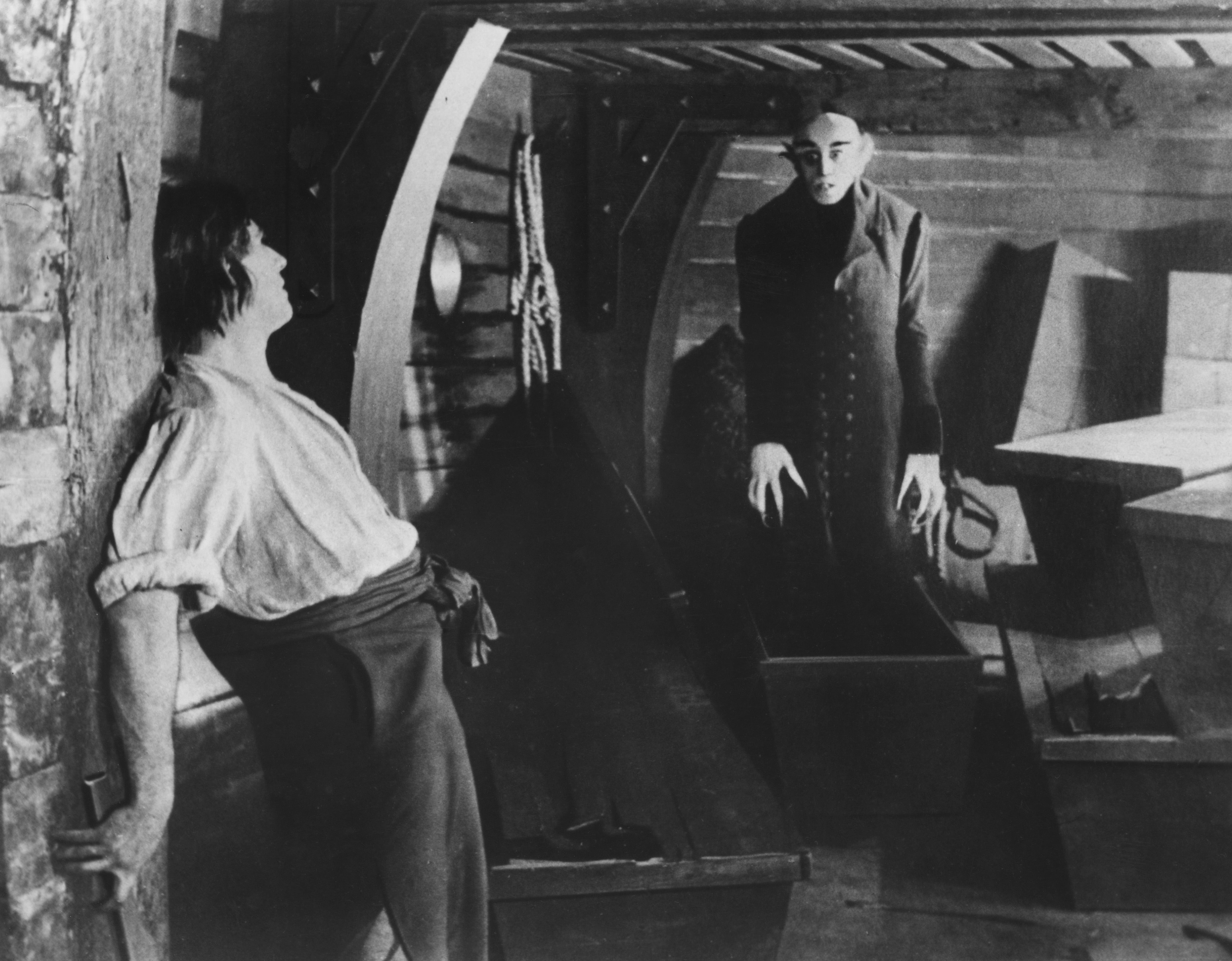 Wolfgang Heinz and Max Schreck in Nosferatu: A Symphony of Horror (1922)