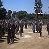 Leon Askin, John Banner, Jon Cedar, Robert Clary, Bob Crane, Richard Dawson, Larry Hovis, Werner Klemperer, and Kenneth Washington in Hogan's Heroes (1965)