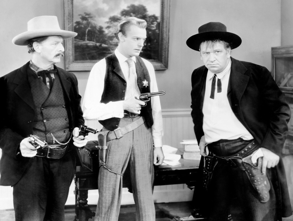 Wallace Beery, Robert Barrat, and Dennis O'Keefe in The Bad Man of Brimstone (1937)