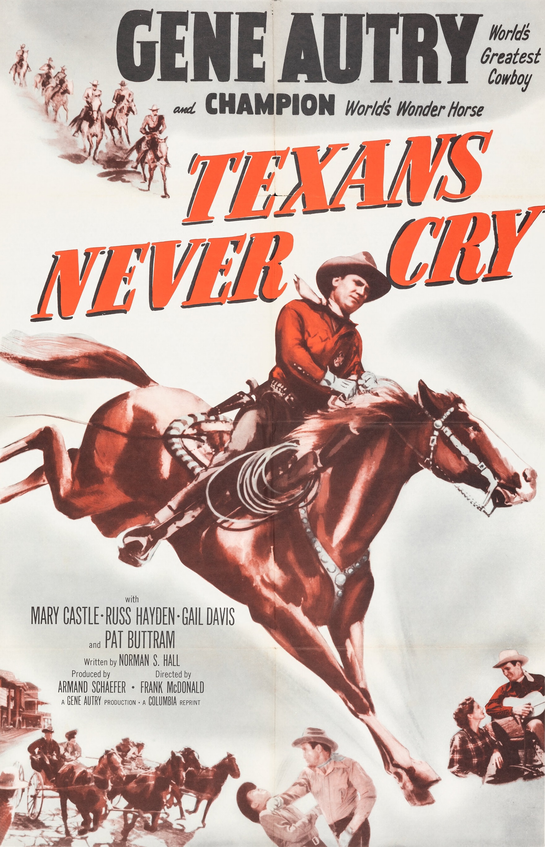 Gene Autry, Mary Castle, and Champion in Texans Never Cry (1951)