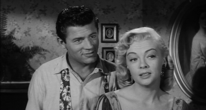 Myrna Dell and Ron Foster in Ma Barker's Killer Brood (1960)