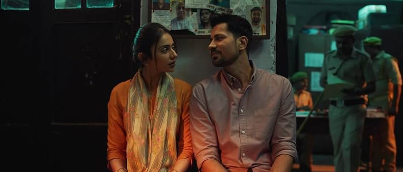 Sumeet Vyas and Rakul Preet Singh in Chhatriwali (2023)