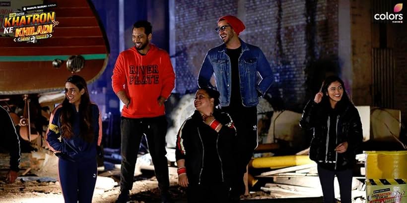 Punit Pathak, Bharti Singh, Jasmin Bhasin, Aly Goni, and Ridhima Pandit in Fear Factor: Khatron Ke Khiladi (2008)