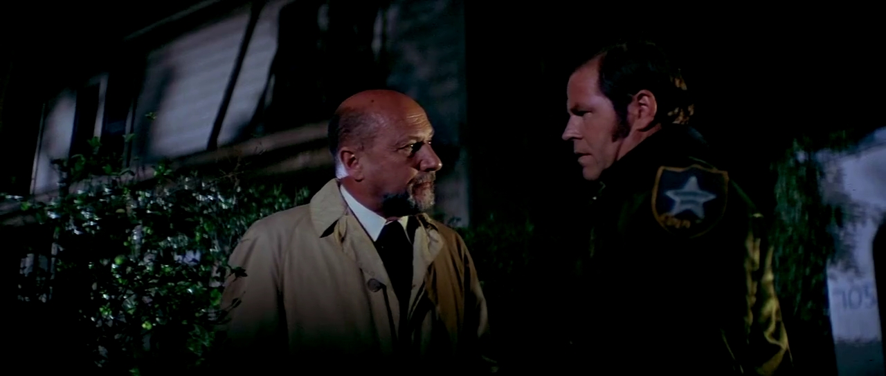 Donald Pleasence and Charles Cyphers in Halloween (1978)