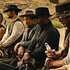 Ethan Hawke, Denzel Washington, Vincent D'Onofrio, Lee Byung-hun, Chris Pratt, Manuel Garcia-Rulfo, and Martin Sensmeier in The Magnificent Seven (2016)