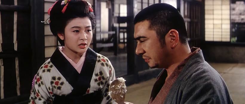 Shintarô Katsu and Miwa Takada in Adventures of Zatoichi (1964)