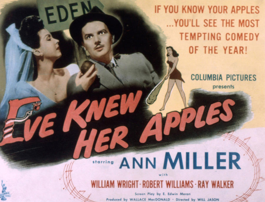 Ann Miller and William Wright in Eve Knew Her Apples (1945)