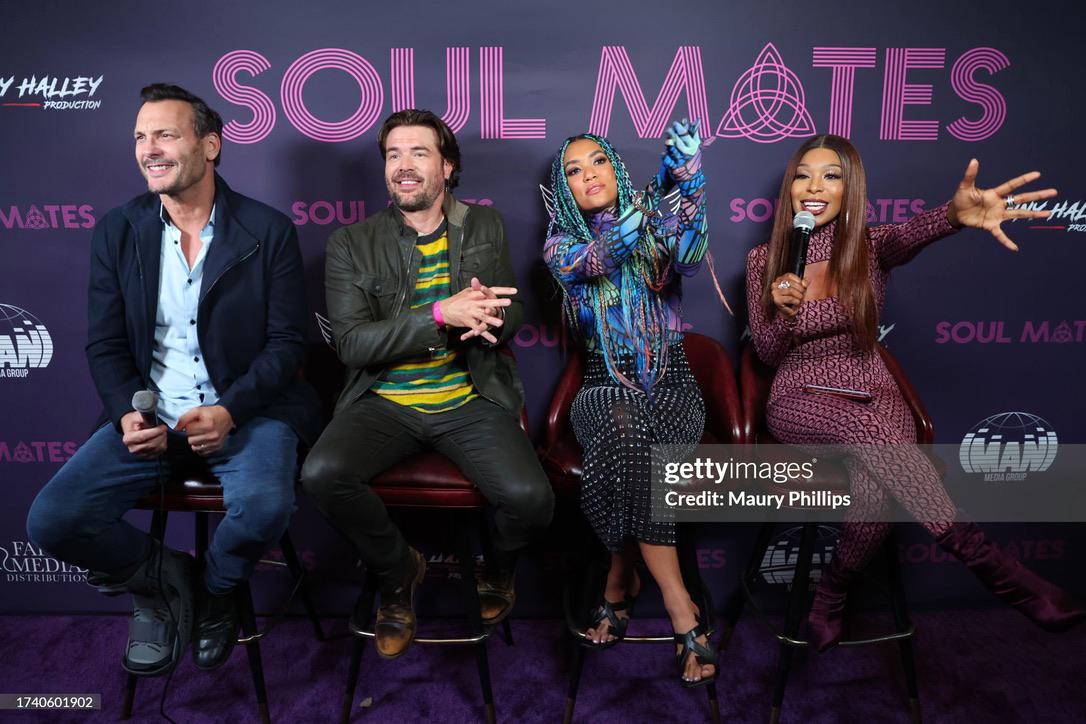 Mark Gantt, Charlie Weber and Annie Ilonzeh at Soul Mates Premiere