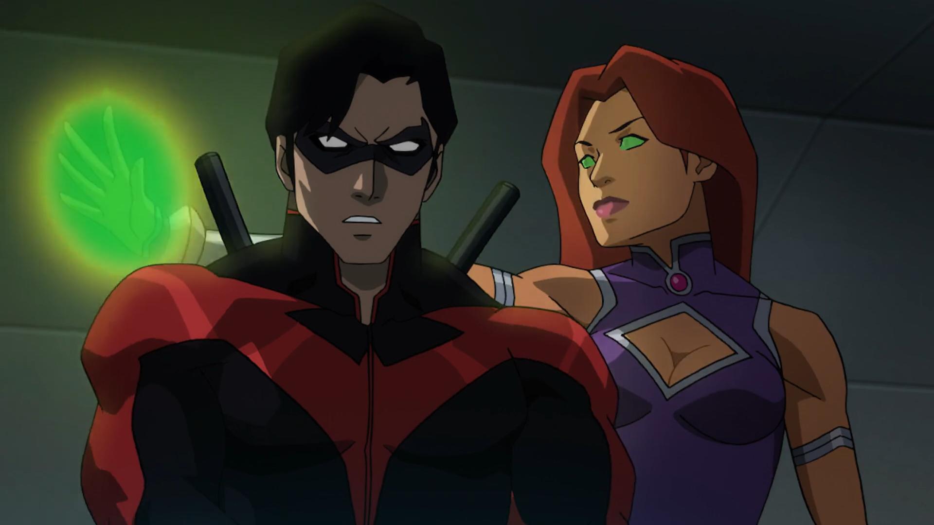 Sean Maher and Kari Wahlgren in Teen Titans: The Judas Contract (2017)