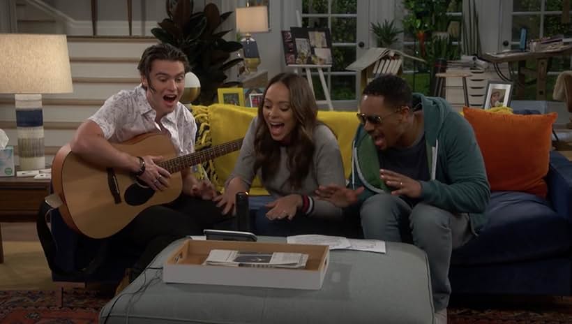 Amber Stevens West, Damon Wayans Jr., and Felix Mallard in Happy Together (2018)