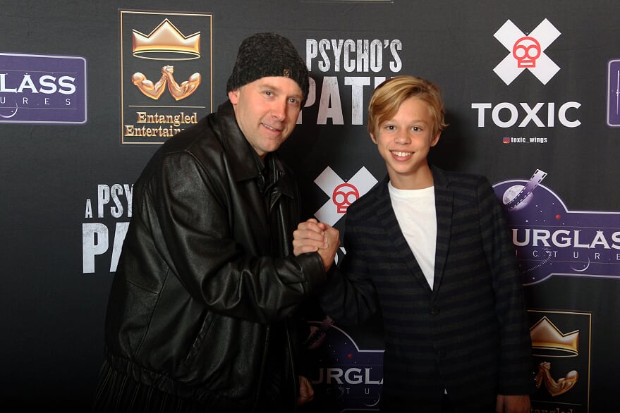 Rocky Costanzo and Rowan Smyth at an event for A Psycho's Path (2019)