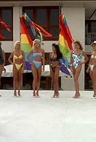 Debbe Dunning, Wanda Acuna, Lynette Marie Berry, Valerie Breiman, Eva LaRue, Jennifer Curry, Sari Ellison, Cynthia Geary, Barbara Lee-Belmonte, Jill Osborn, and Karen Lynn Scott in Dangerous Curves (1988)