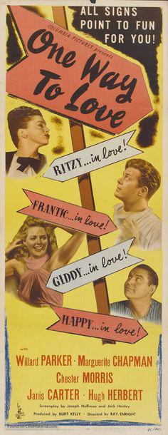 Janis Carter, Marguerite Chapman, Chester Morris, and Willard Parker in One Way to Love (1946)