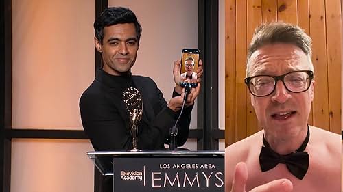 Rick wins an Emmy collected by his pal Amrit Singh in Los Angeles for his "Virtually Rick" show segment.