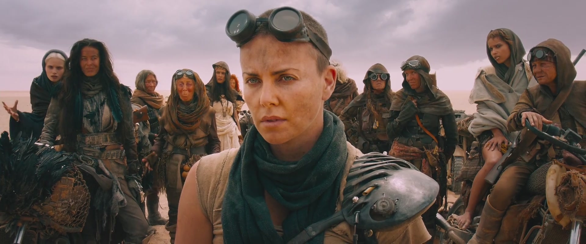 Charlize Theron, Megan Gale, Melissa Jaffer, Gillian Jones, Melita Jurisic, Antoinette Kellermann, Joy Smithers, Riley Keough, Zoë Kravitz, Abbey Lee, Courtney Eaton, and Christina Koch in Mad Max: Fury Road (2015)