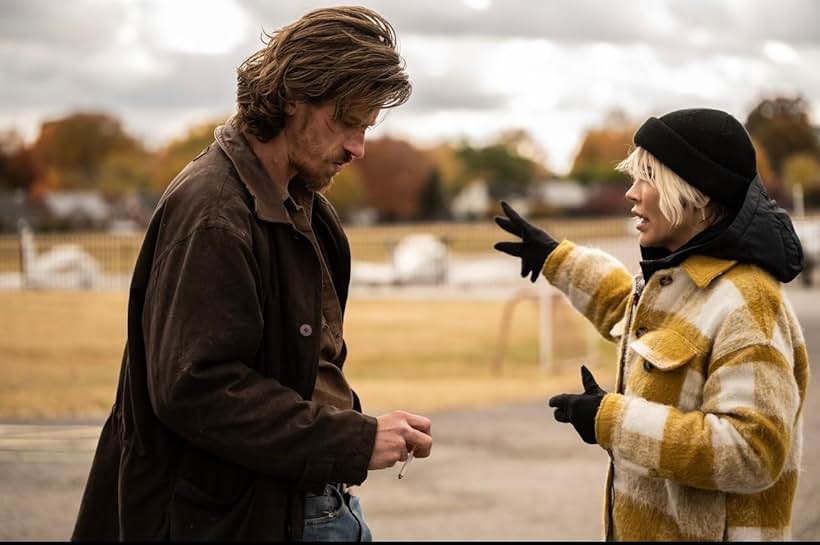 Garrett Hedlund and Nadine Crocker in Desperation Road (2023)