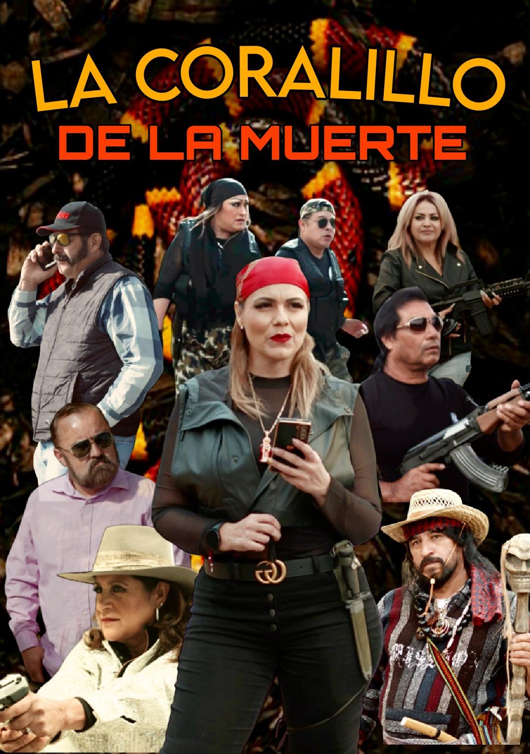 Marisol Guizar, Oliverio Leon, Alicia Valenzuela, Luis Huizar, Vianey Huizar, Darwing Espinoza Castillo, Victor El Indio Estrada, Jesus Esparza, and Leticia Pineda in La Coralillo De La Muerte (2023)