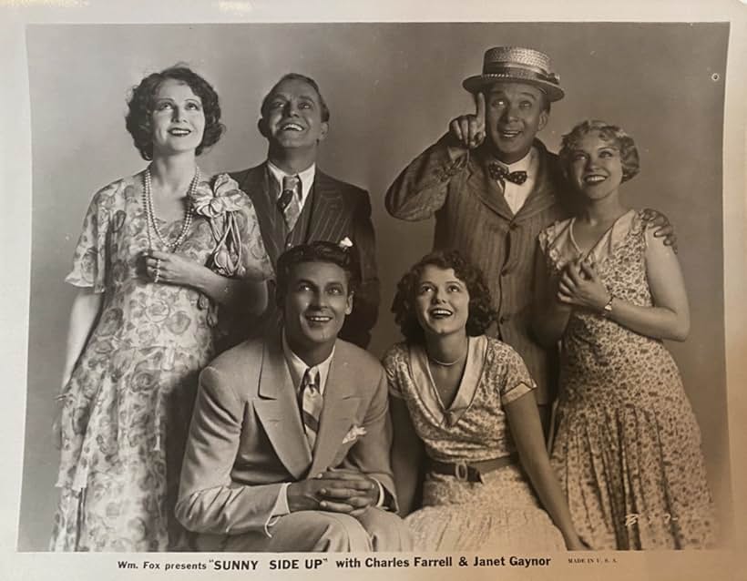 El Brendel, Charles Farrell, Janet Gaynor, Sharon Lynn, Frank Richardson, and Marjorie White in Sunny Side Up (1929)