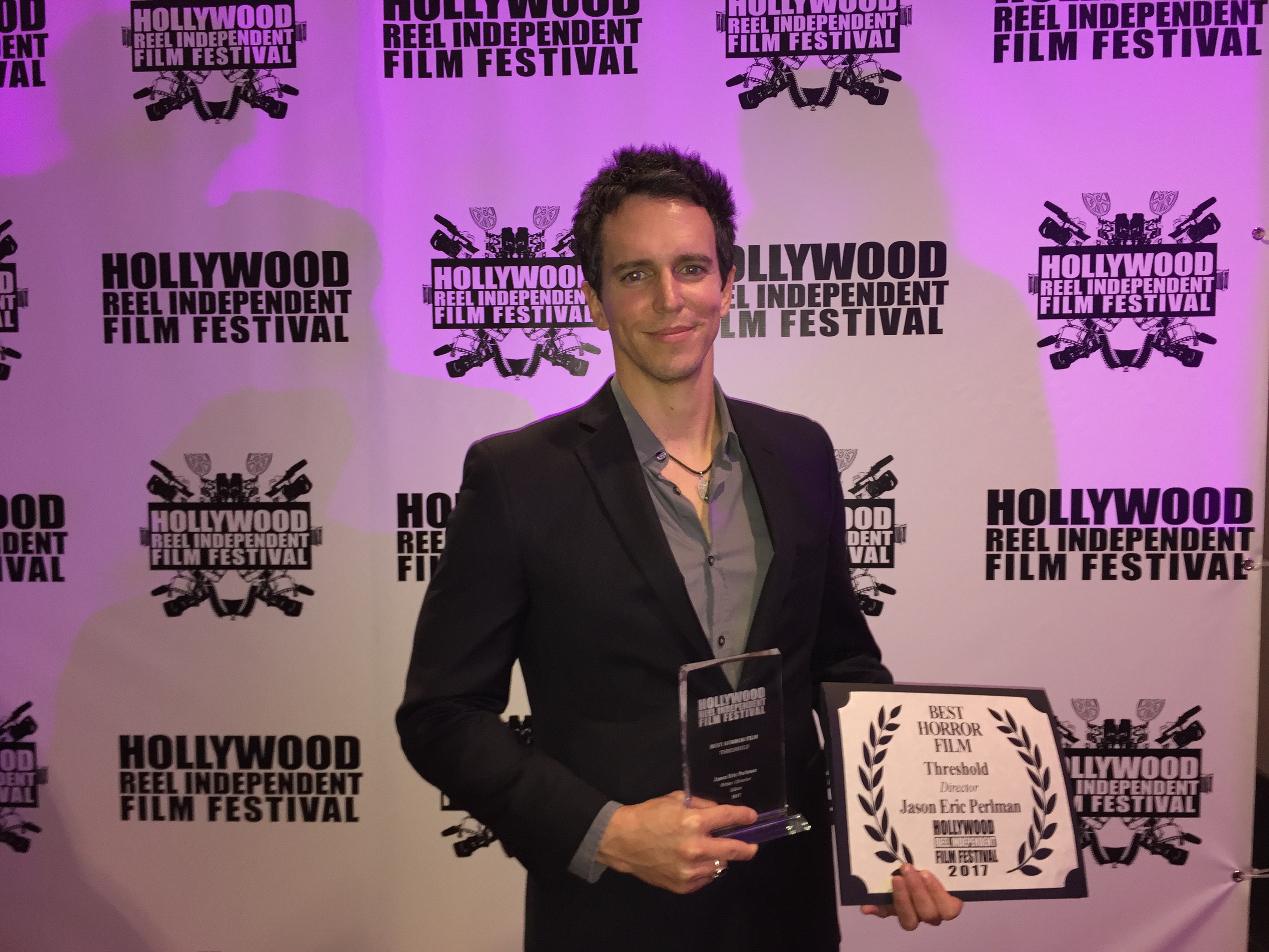 2017 Hollywood Reel Independent Film Festival. Winner: Best Horror Film "Threshold." 