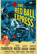 Jeff Chandler, Judith Braun, and Charles Drake in Red Ball Express (1952)