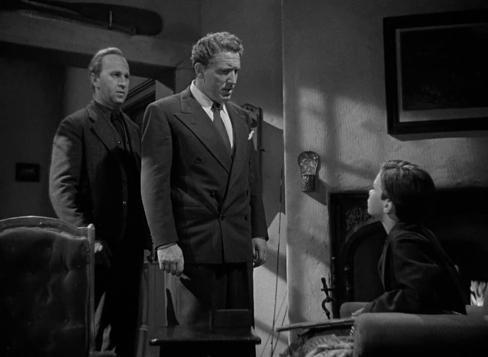 Spencer Tracy, Howard Da Silva, and Darryl Hickman in Keeper of the Flame (1942)