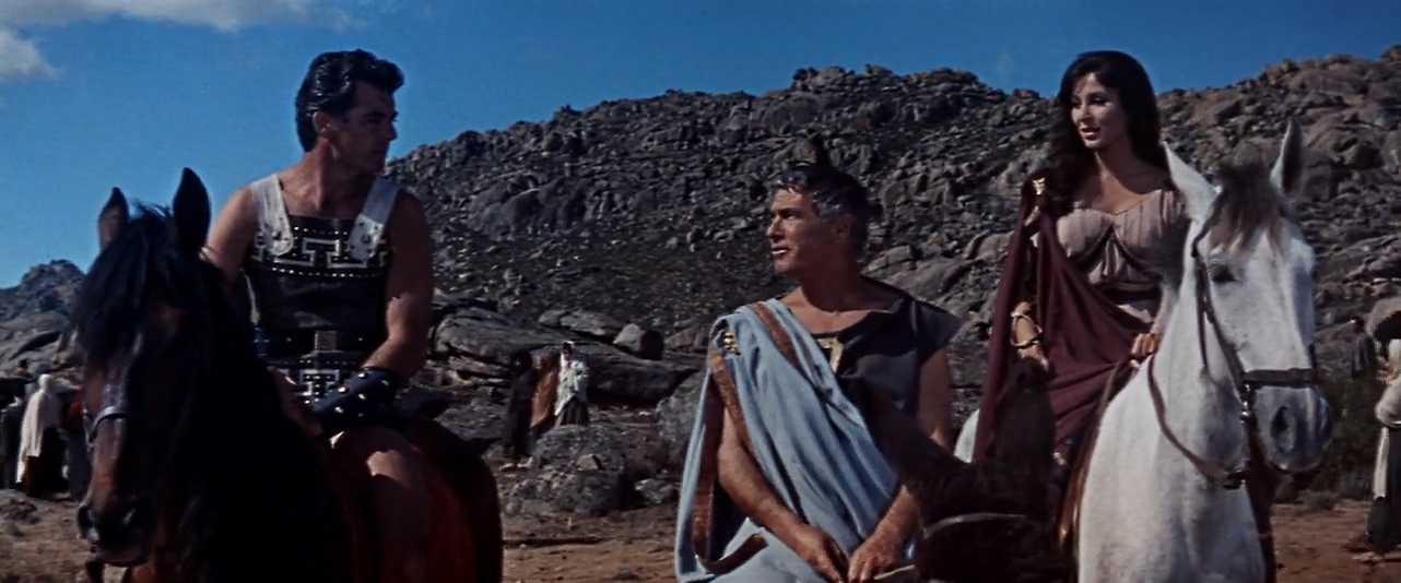 Rory Calhoun, Mabel Karr, and Jorge Rigaud in The Colossus of Rhodes (1961)